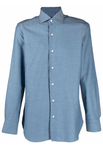 Finamore 1925 Napoli French collar long-sleeve shirt - Blu