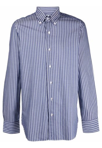 Finamore 1925 Napoli striped button-down cotton shirt - Blu