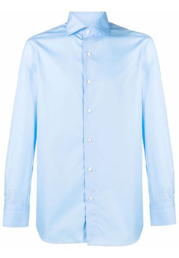 Finamore 1925 Napoli plain button-down shirt - Blu