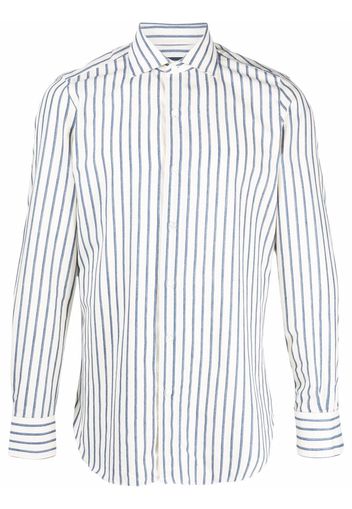 Finamore 1925 Napoli striped button shirt - Bianco