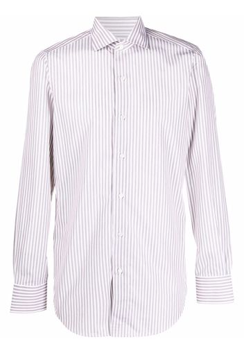 Finamore 1925 Napoli striped cotton shirt - Bianco