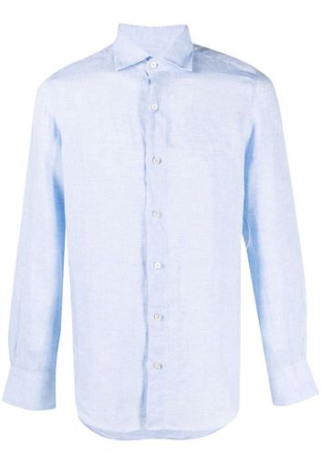 Finamore 1925 Napoli long-sleeve linen shirt - Blu