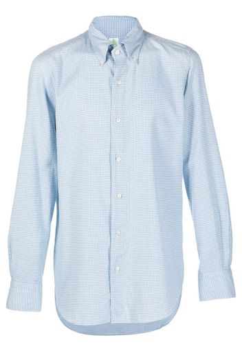 Finamore 1925 Napoli gingham check button-down shirt - Blu