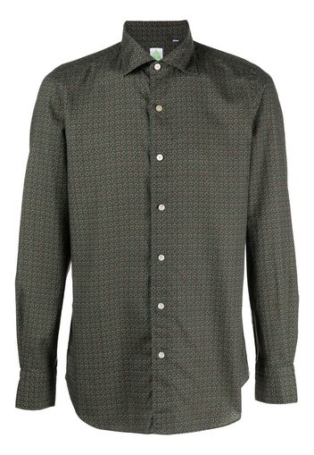 Finamore 1925 Napoli floral-print button-up shirt - Verde