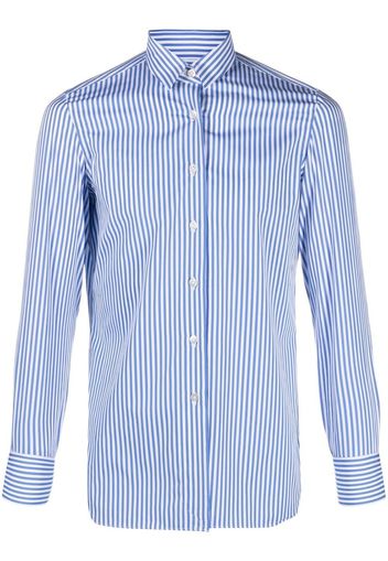 Finamore 1925 Napoli striped cotton shirt - Blu