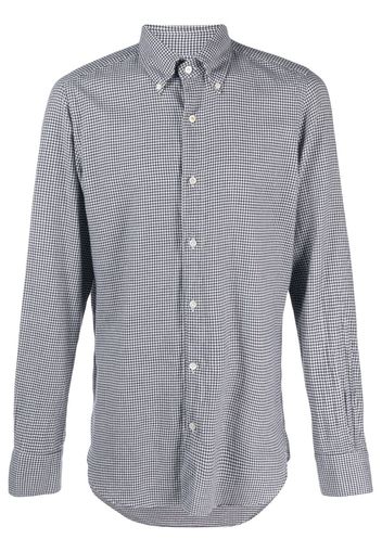 Finamore 1925 Napoli checked button-up shirt - Blu