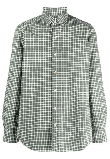 Finamore 1925 Napoli check-print cotton shirt - Verde