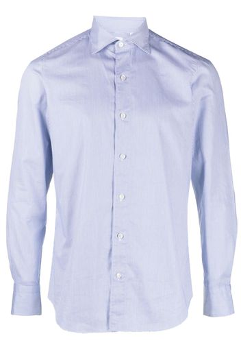 Finamore 1925 Napoli striped long-sleeve cotton shirt - Bianco