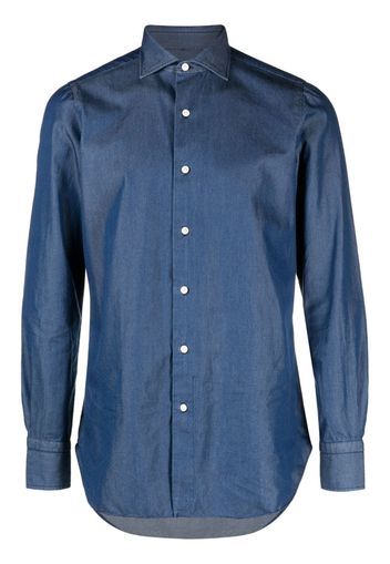 Finamore 1925 Napoli Camicia denim a maniche lunghe - Blu