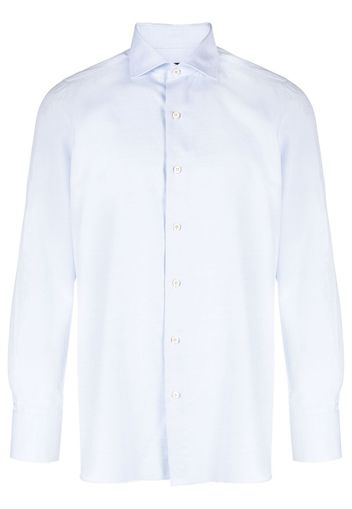 Finamore 1925 Napoli long-sleeve cotton-silk shirt - Blu