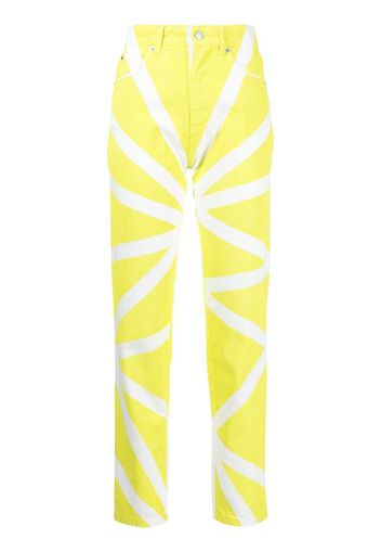 Fiorucci graphic-print straight-leg jeans - Giallo