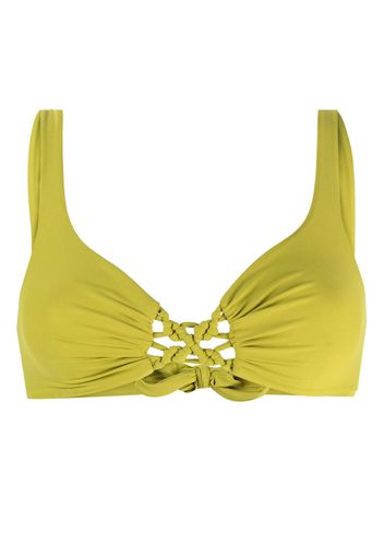 Fisico woven-detailed bikini top - Verde