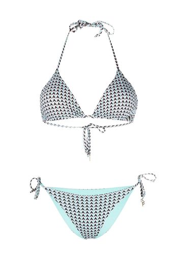 Fisico geometric-print bikini set - Blu