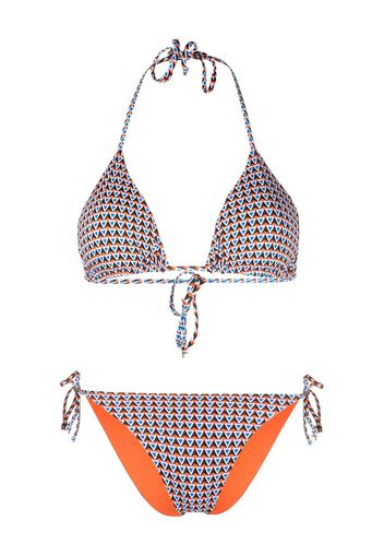 Fisico geometric-pattern triangle-cup bikini - Arancione