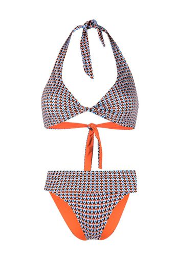 Fisico geometric-pattern reversible bikini set - Arancione