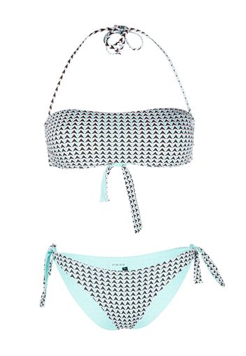 Fisico geometric-pattern bikini set - Blu