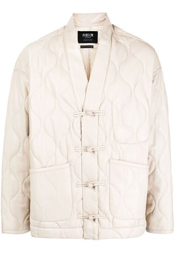 FIVE CM faux-leather jacket - Bianco