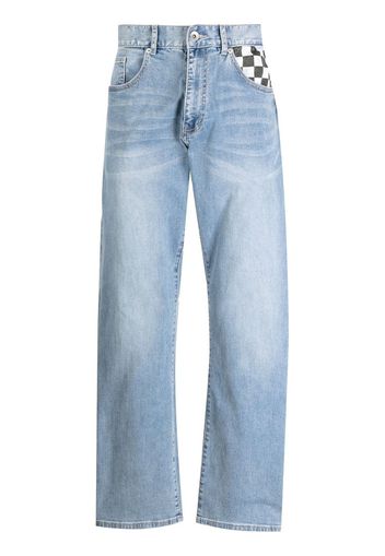 FIVE CM Jeans dritti a vita media - Blu