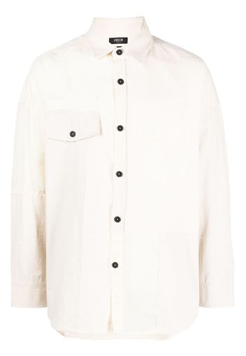FIVE CM plain buttoned cotton shirt - Bianco