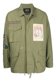 FIVE CM patch detail cotton jacket - Verde