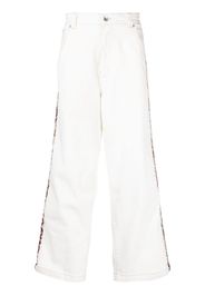 FIVE CM Jeans dritti con motivo jacquard - Bianco