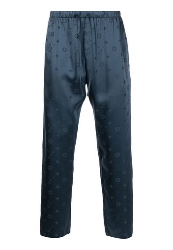 Fleur Du Mal Pantaloni pigiama jacquard - Blu