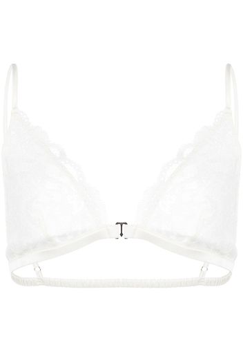 Fleur Du Mal Reggiseno a triangolo Charlotte in pizzo - Bianco