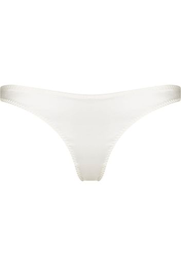 Fleur Du Mal Luxe satin thong brief - Bianco