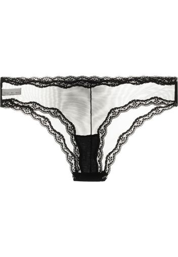 Fleur Du Mal sheer tulle bikini briefs - Nero