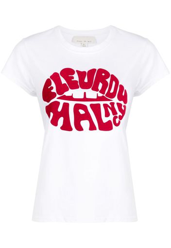 Fleur Du Mal T-shirt Fleur Lips - Bianco