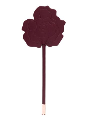 Fleur Du Mal rose-shaped leather paddle - Viola