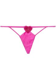 Fleur Du Mal Tanga Novelty con applicazione - Rosa