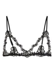 Fleur Du Mal floral-detail guipure bralette - Nero