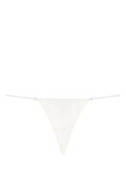 Fleur Du Mal floral-lace detailing thong - Bianco