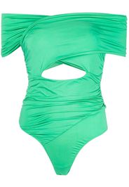 Fleur Du Mal Body con spalle scoperte - Verde