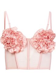 Fleur Du Mal rose-appliqué bustier top - Rosa