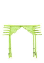 Fleur Du Mal rose-embroidery garter belt - Verde