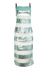 Fleur Du Mal sequin-embellished striped dress - Verde