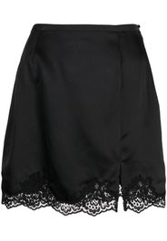 Fleur Du Mal lace-hem slip skirt - Nero