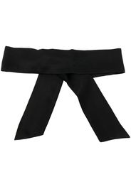 Fleur Du Mal embroidered-logo silk blindfold - Nero