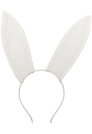 Fleur Du Mal bunny-ears lace headband - Bianco