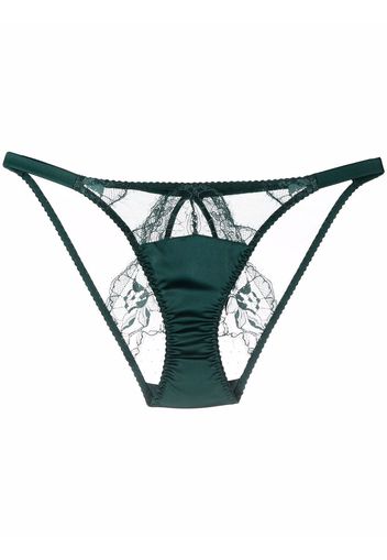 Fleur Of England Ela lace thong - Verde