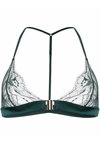 Fleur Of England Ela lace-trim boudoir bra - Verde