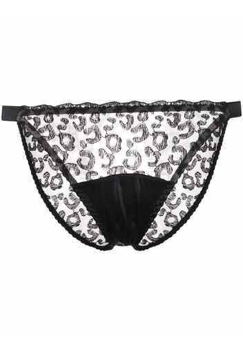 Fleur Of England Kittie semi-sheer brief - Nero