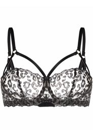 Fleur Of England Kittie caged-strap balcony bra - Nero