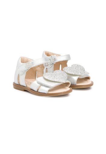 open toe glitter heart sandals