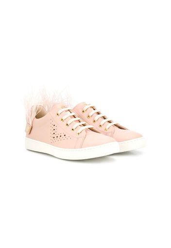 TEEN feather embellished sneakers