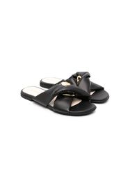 Florens padded leather slippers - Nero