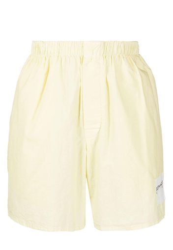 FOO AND FOO logo-patch cotton short - Bianco