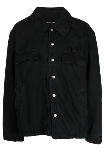 FOO AND FOO buttoned dyed denim jacket - Nero